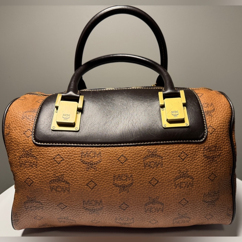 MCM VINTAGE VISETO’S BOSTON BAG 30 – BROWN / DARK BROWN